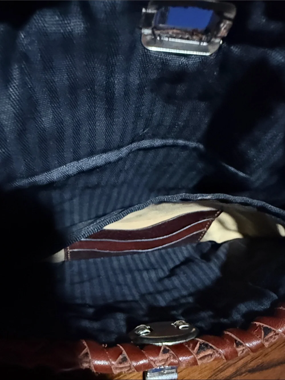 Woven Leather Crossbody Bag
